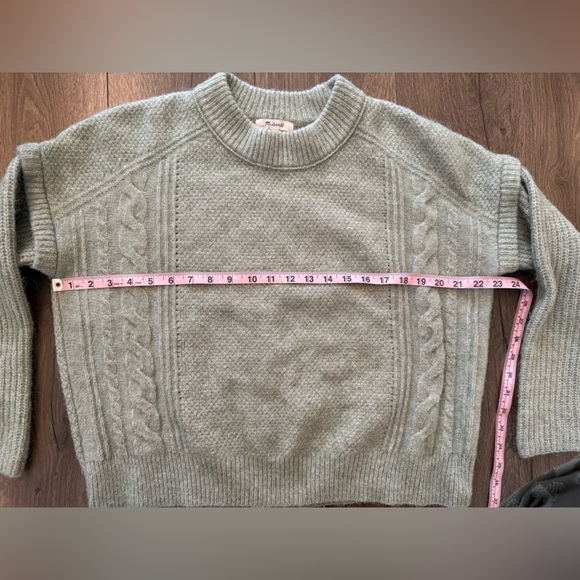 Madewell Wool Alpaca Blend Cable Knit Sweater Size Small - Picture 3 of 7